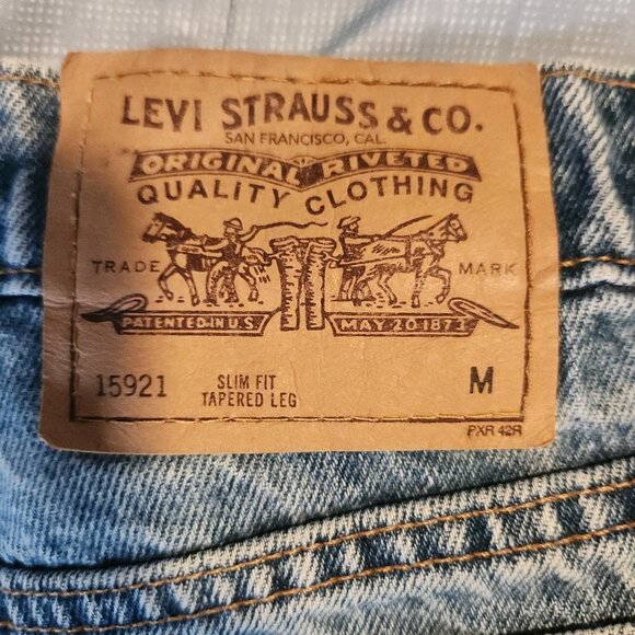 Vtg Levis 921 Orange Tab Mom Jeans  Slim Fit Tapered Leg 15921 Womens 10 Reg - Picture 9 of 13